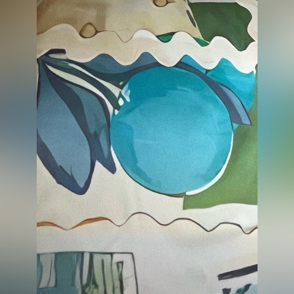 Casual Ribbon Trim Tile Print Tuscany Floral Strapless Bohemian Dress - Picture 12 of 13